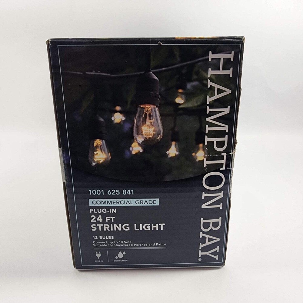 New Hampton Bay Plug In 24 ft string light 142C-24-12