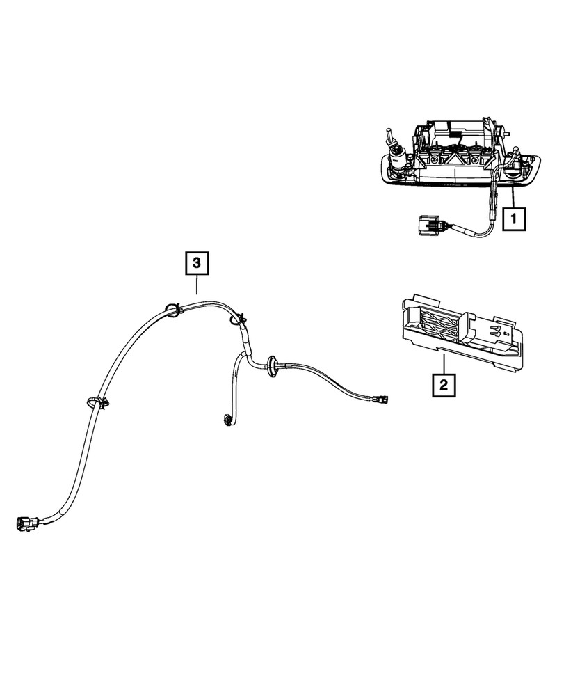 Genuine Mopar Tailgate Wiring 68189122AB