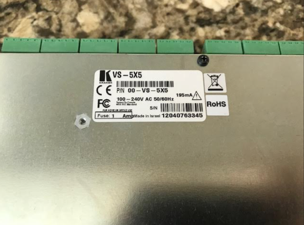 Kramer VS-5x5 Video Audio Matrix Switcher