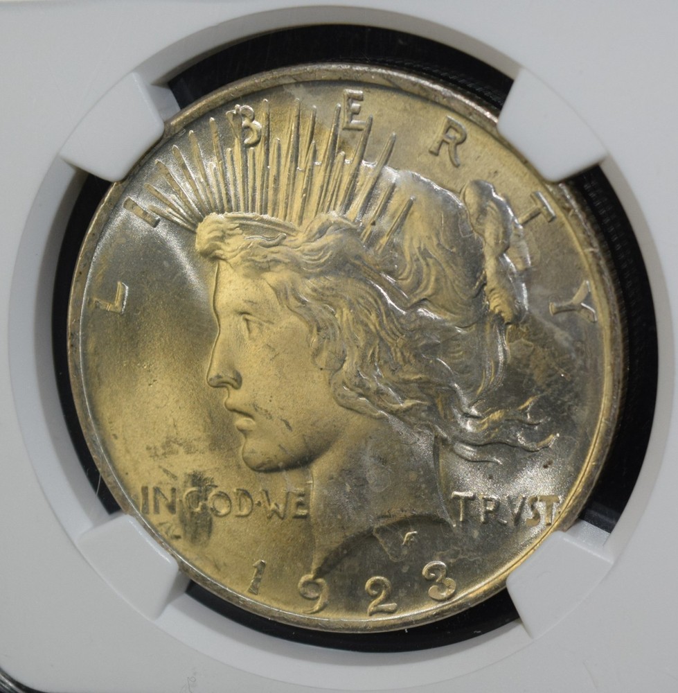 1923 P NGC MS66 Silver Peace Dollar Toned