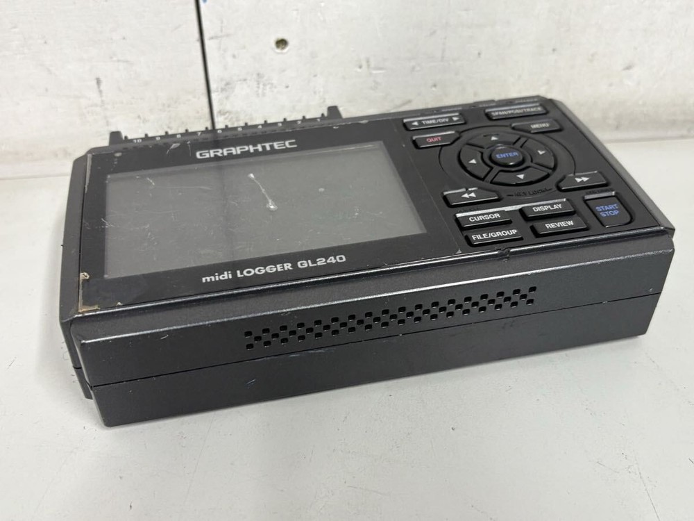 GRAPHTEC midi LOGGER GL240 Isolated Multi-Channel Data Logger Operation Tested