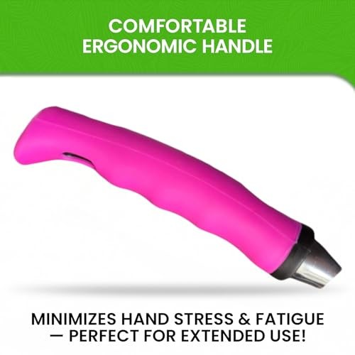 Garden Guru Hand Weeder Tool with Ergonomic Handle - Weed Puller 1 Pack Pink