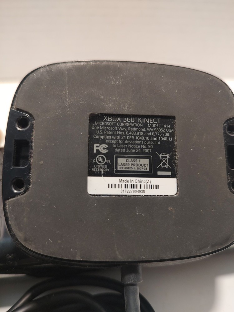 🔥 Genuine Microsoft Xbox 360 Kinect Black Sensor Bar Model #1414 UNTESTED