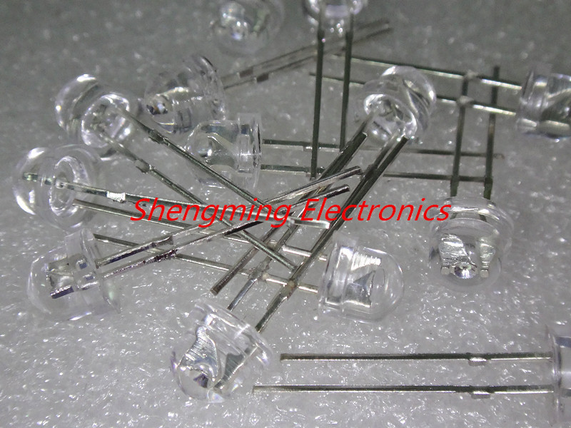 100Pcs 5mm Red Straw hat LED Wide Angle Light Lamp