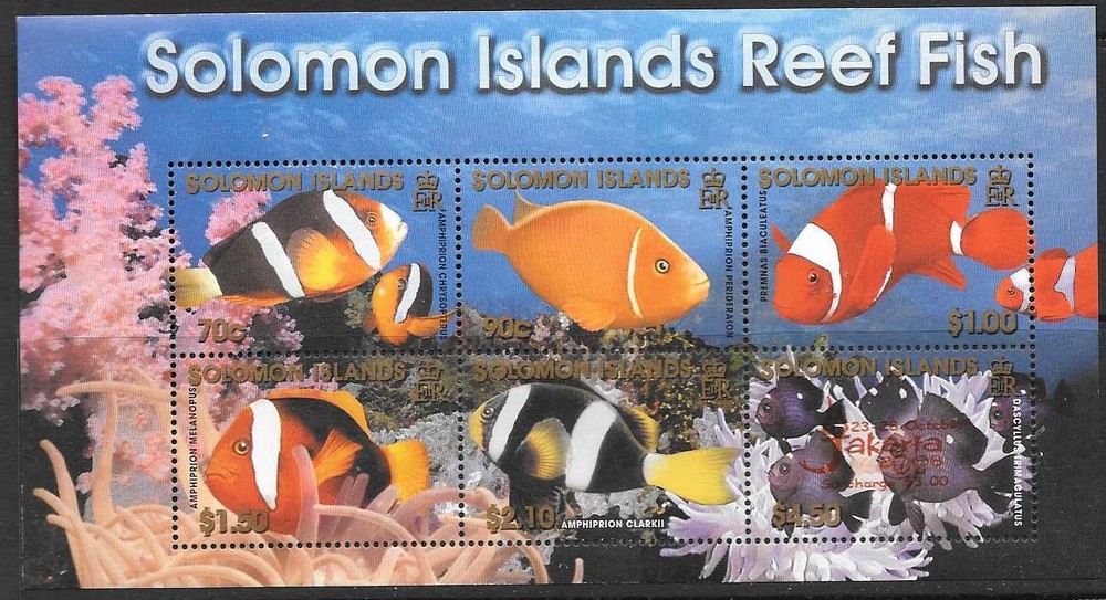 SOLOMON ISLANDS SGMS1002 2001 REEF FISH MNH