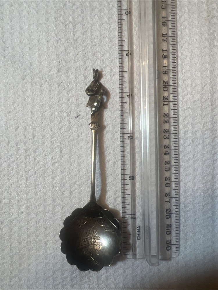 Beautiful 3D Detailed Handled Silver Spoon From Taiwan