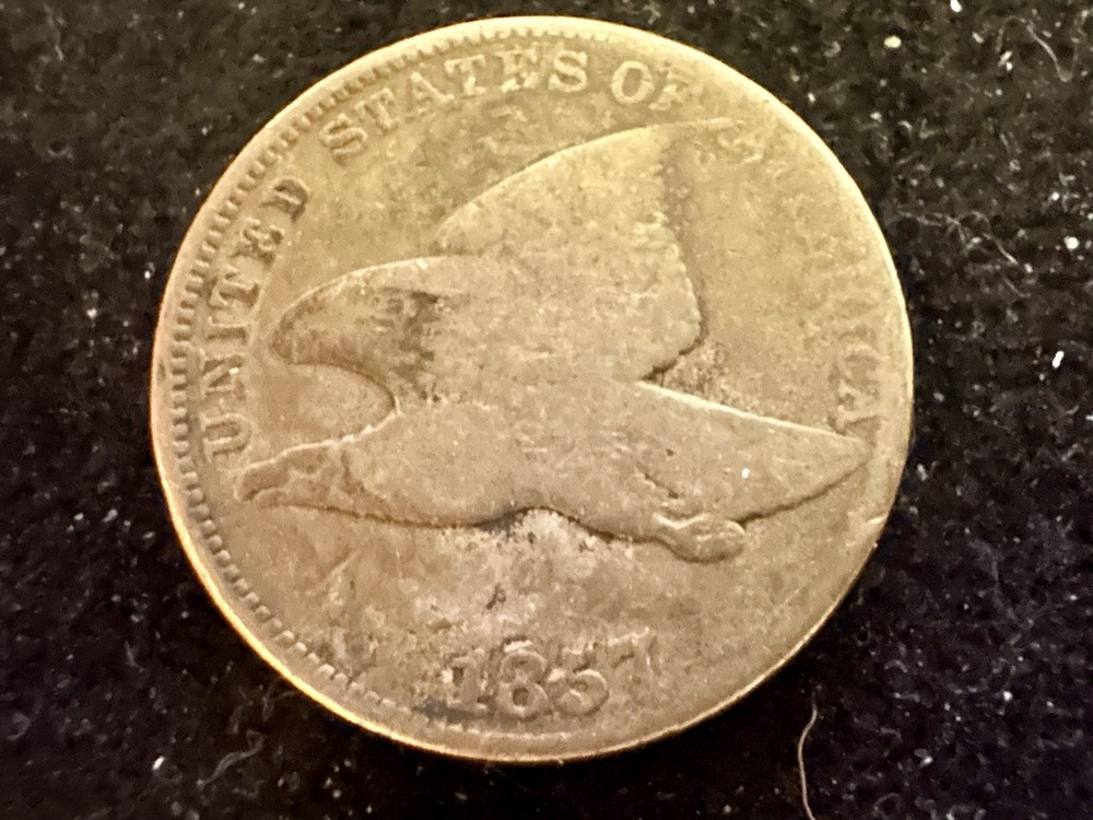 1857 Flying Eagle Cent Good/Very Good Condition.