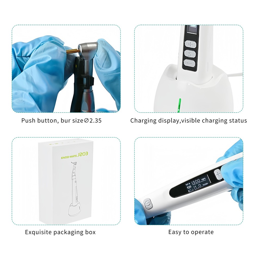 Wireless Endo Motor Handpiece LCD Display Auto Reverse Portable