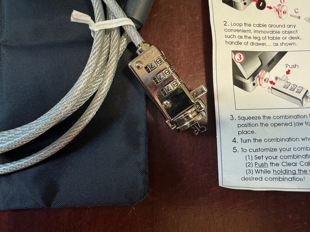 Computer & Laptop Combo Security Lock for K-Type Lock Systems