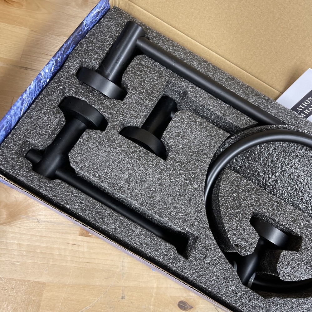 Modern 6-Piece Bath Hardware Set Black Brand New