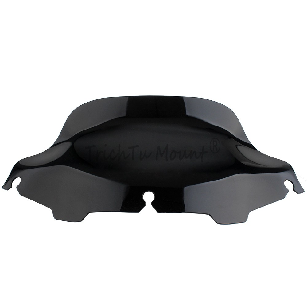 For Harley Electra Glide Classic 1996-2013 8" Wave Windshield Windscreen Black