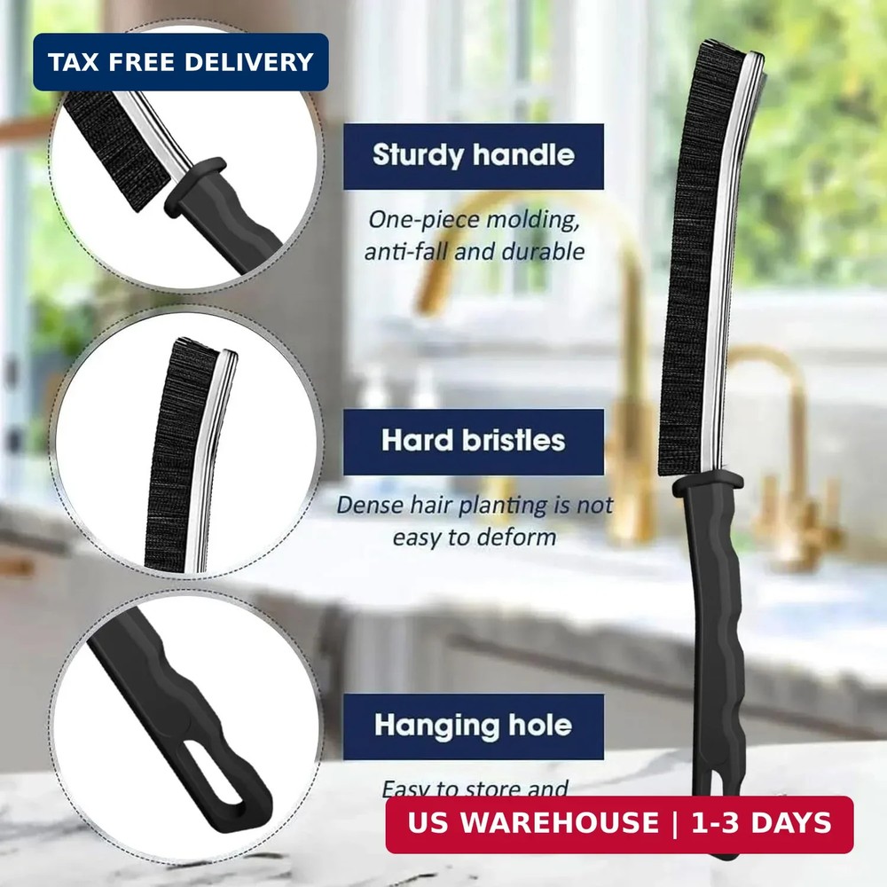 Crevice Cleaning Brush, Multi-Purpose Hard Bristle Brushes for Deep Cleaning Kit
