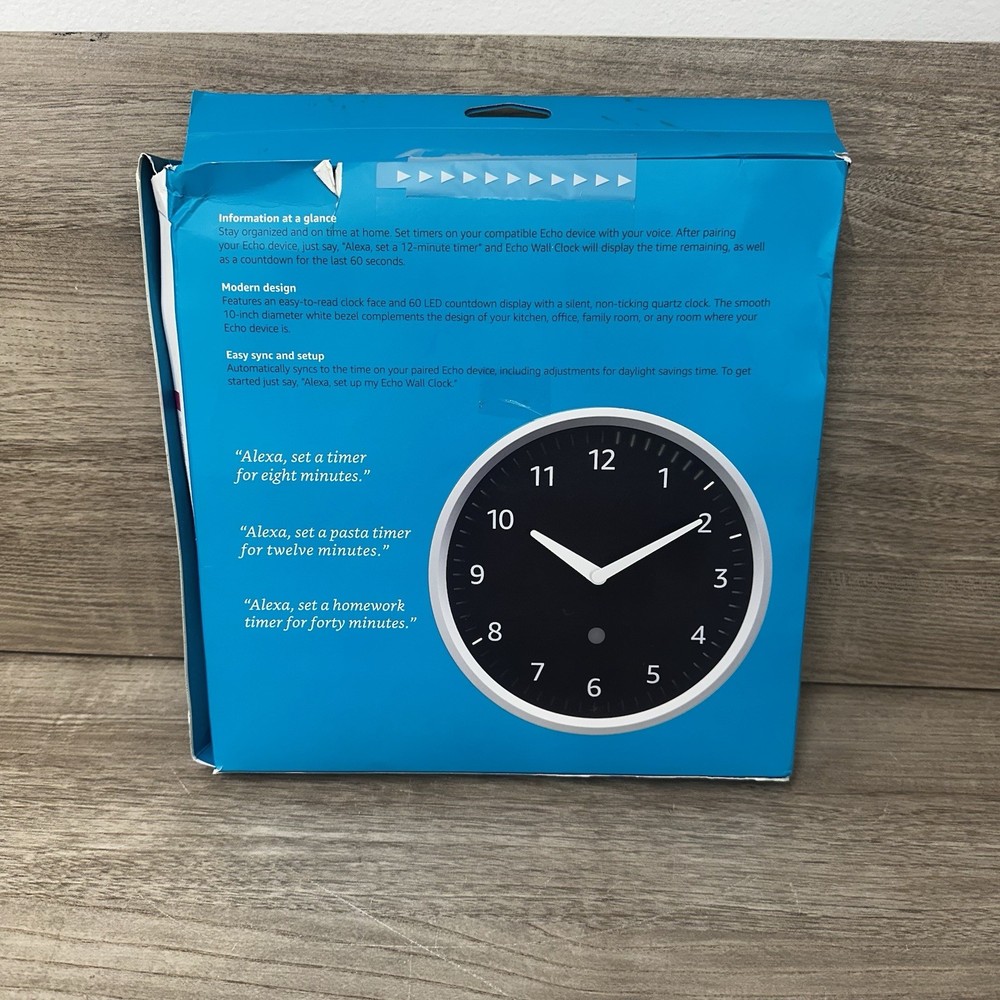 Amazon Echo Wall Clock Compatible w/Amazon Alexa Smart Device