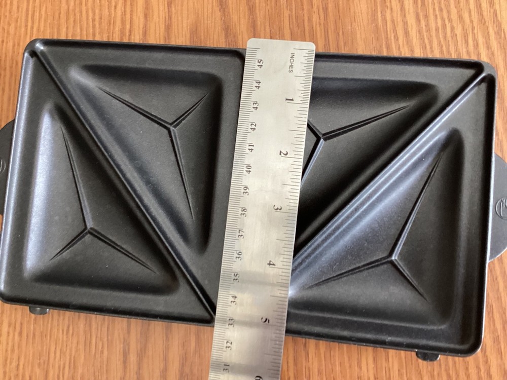 Sandwich Maker Replacement Sandwich Plates 9” x 5” NOS