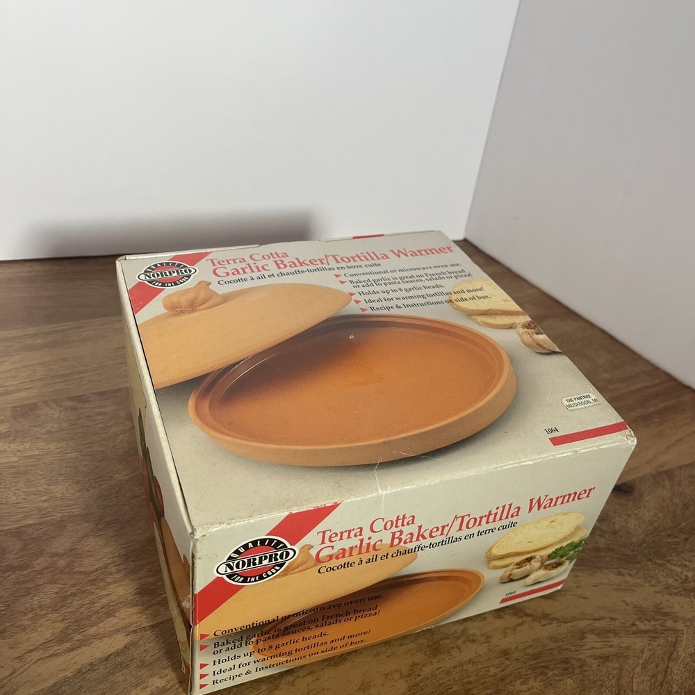 Norpro Garlic Baker Tortilla Warmer Kitchen Bakeware NOS