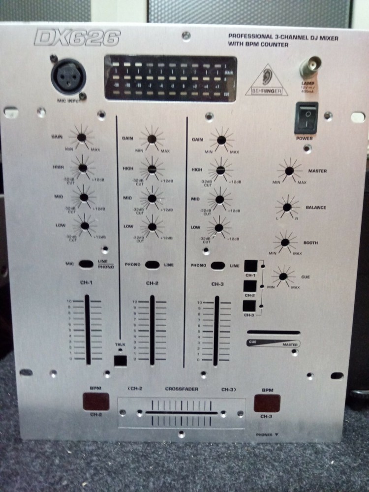 For Behringer DX626 Mixer Panel + Crossfader