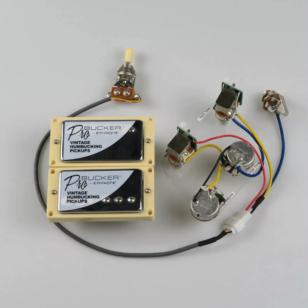 For LP SG Epiphone ProBucker Humbucker Pickup with Push Pull Wiring Harness Set