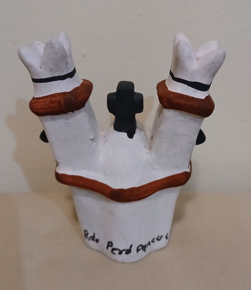 Peruvian Folk Art Ceramic Clay Church Handcrafted