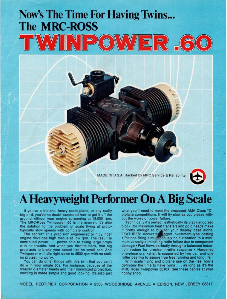 Vintage Model Airplane Engine Instructions