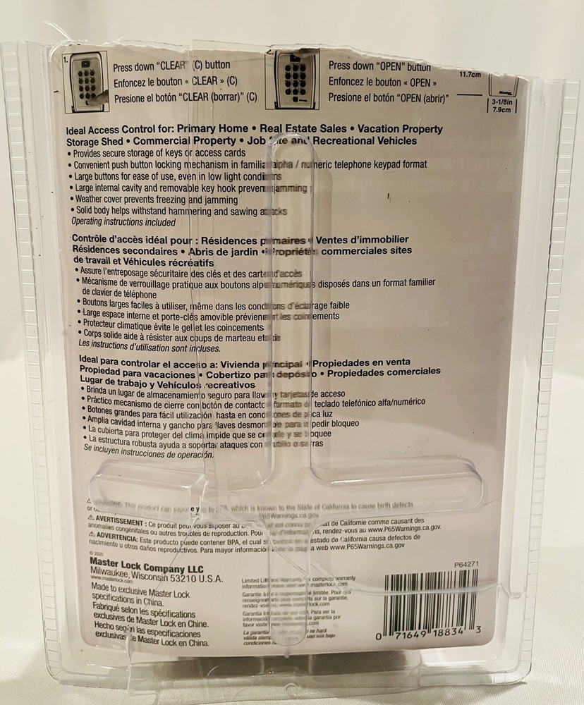 Master Lock Wall Mount Lock Box.