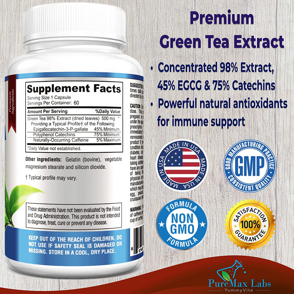 ✨Green Tea Extract 98% 3X Strength,75% Polyphenol Catechins,45% EGG,Antioxidant✨
