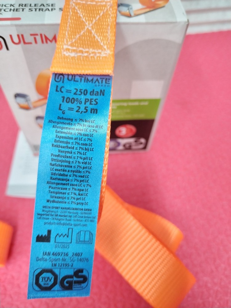 ULTIMATE SPEED TIDE & QUICK RELEASE RATCHET STRAP SET 2 PACK 2.5M 250daN 🚗🔩