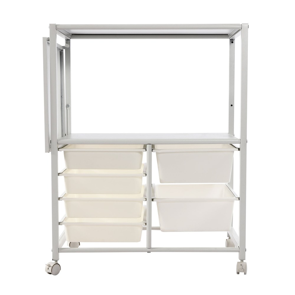 2-tier Storage Rack Organizer Shelf Freestanding Space Saver Storage Shelf White
