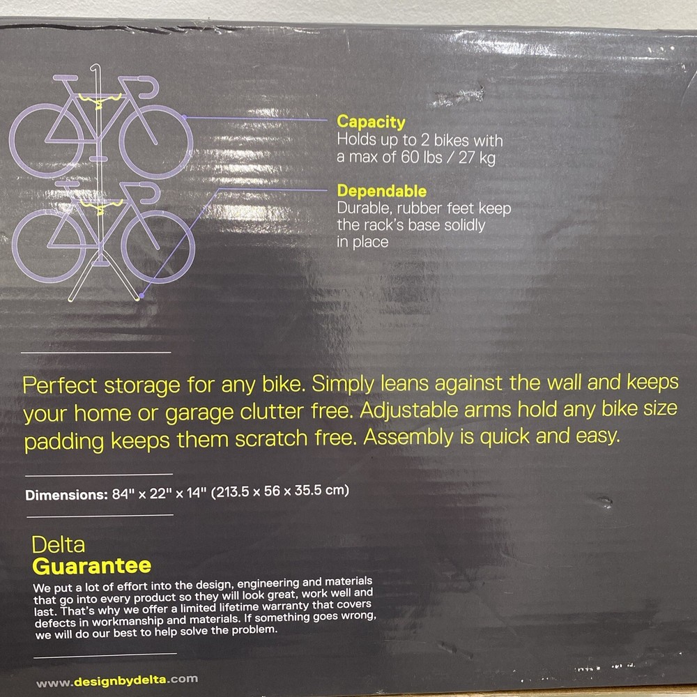 Delta Cycle 2 Bike Gravity Pole Stand - SILVER/GREY New