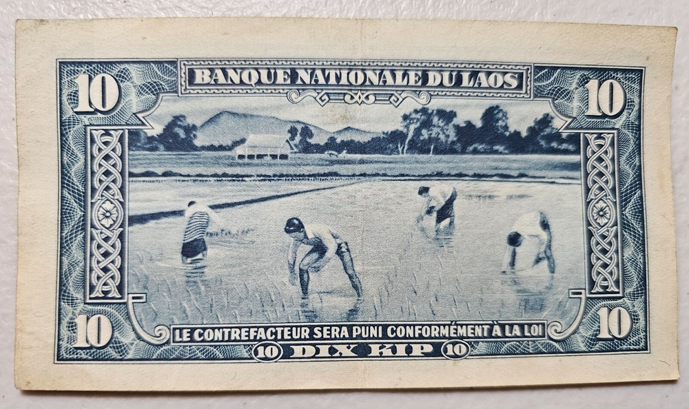 Laos 10 Kip 1957