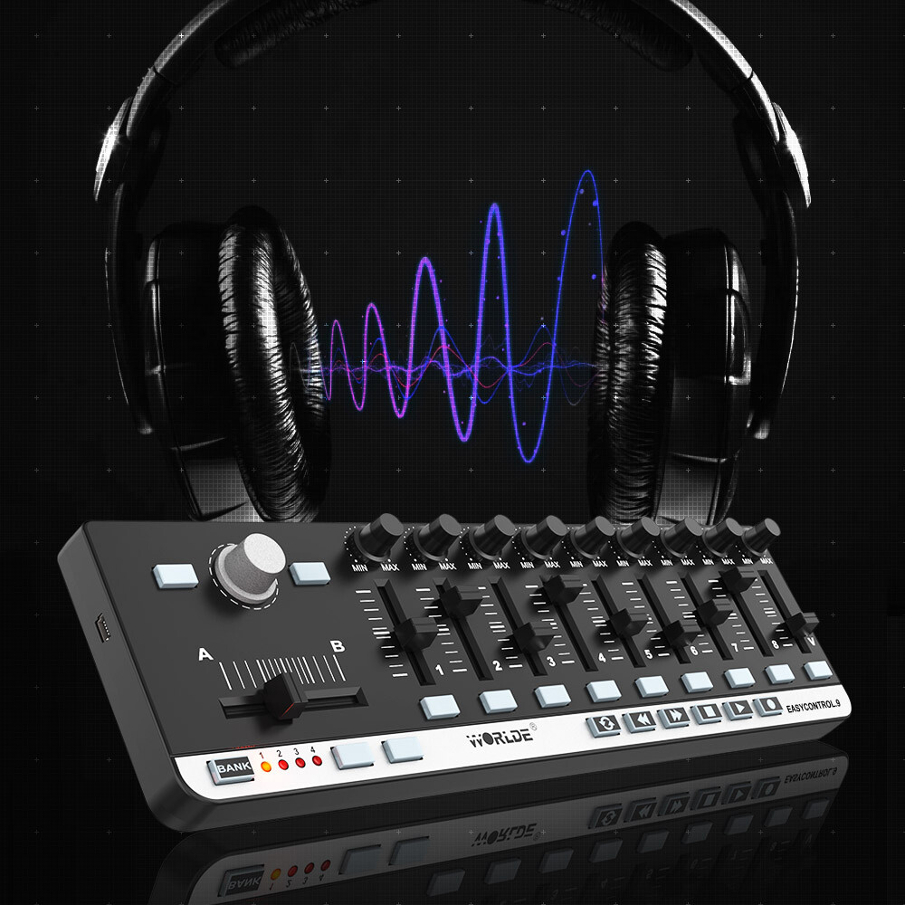 WorldE EasyControl.9 Portable Mini USB 9 Slim-Line Control MIDI Controller Syste