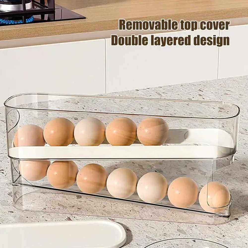 Egg Organizer For Refrigerator Large Capacity Egg Rack Holder Fridge