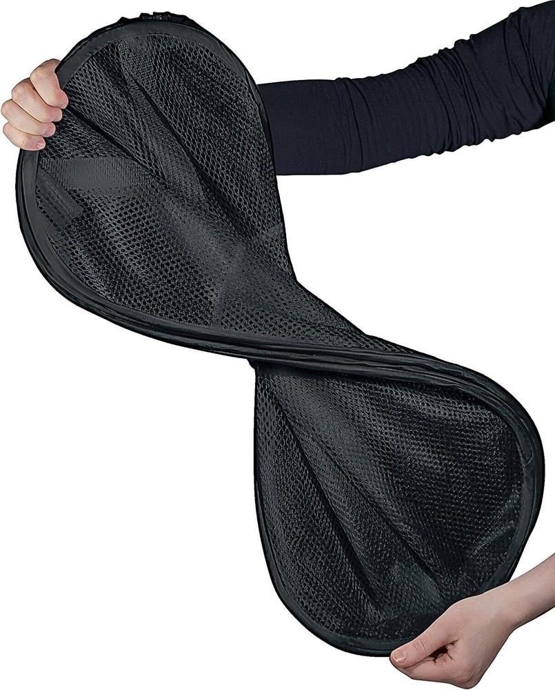 2PCS Collapsible Pop up Laundry Bag Foldable Hamper Large Mesh Clothes Basket US