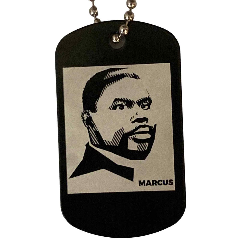 Marcus Garvey Engraved Pendant With Necklace