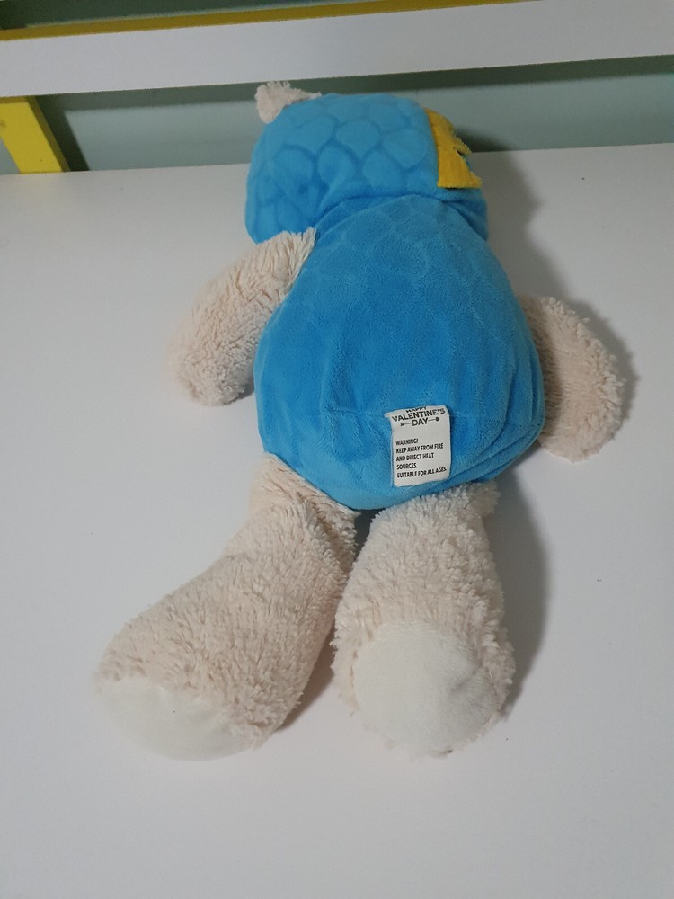TEDDY BEAR DRESSED AS A DINOSAUR VALENTINES DAY BEAR 40CM