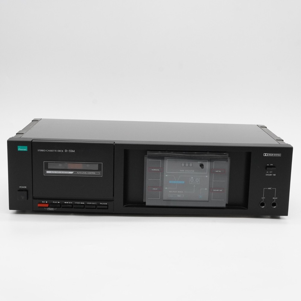 SANSUI D-55M Stereo Cassette Deck Powers Up Needs Belts
