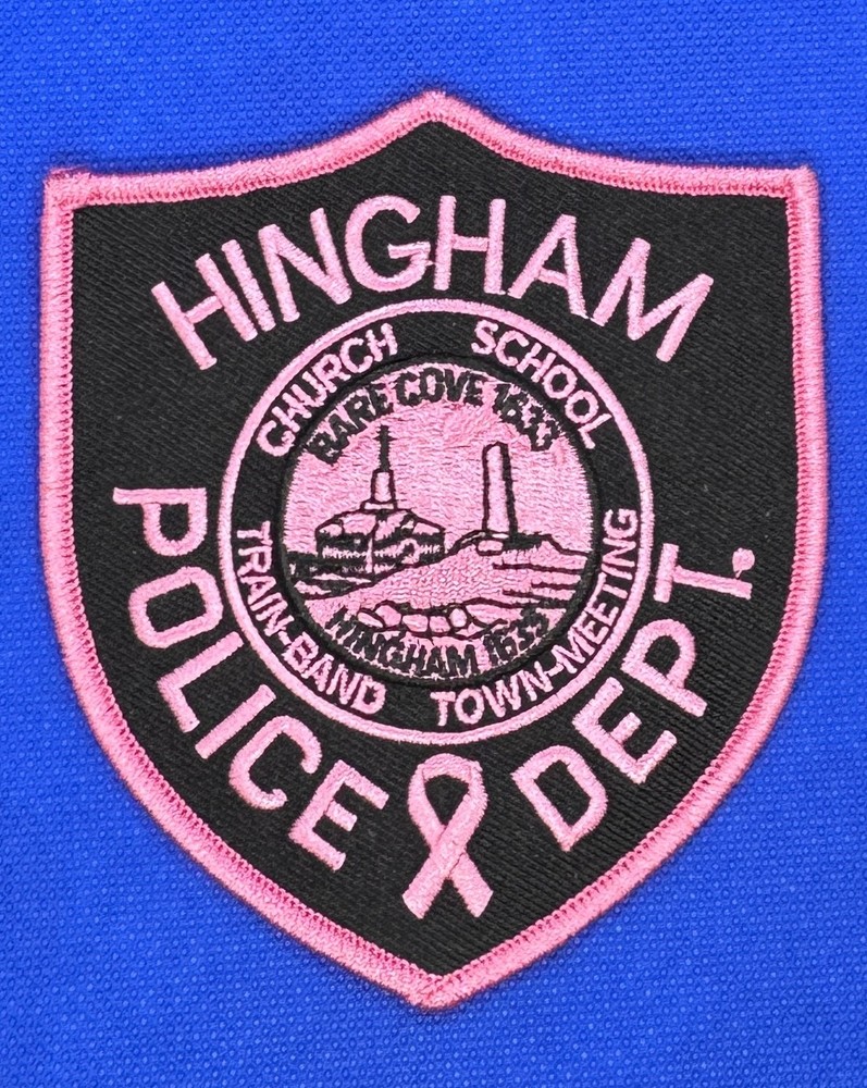 Hingham Police Dept. Pink Patch Project - Official MA Police Patch