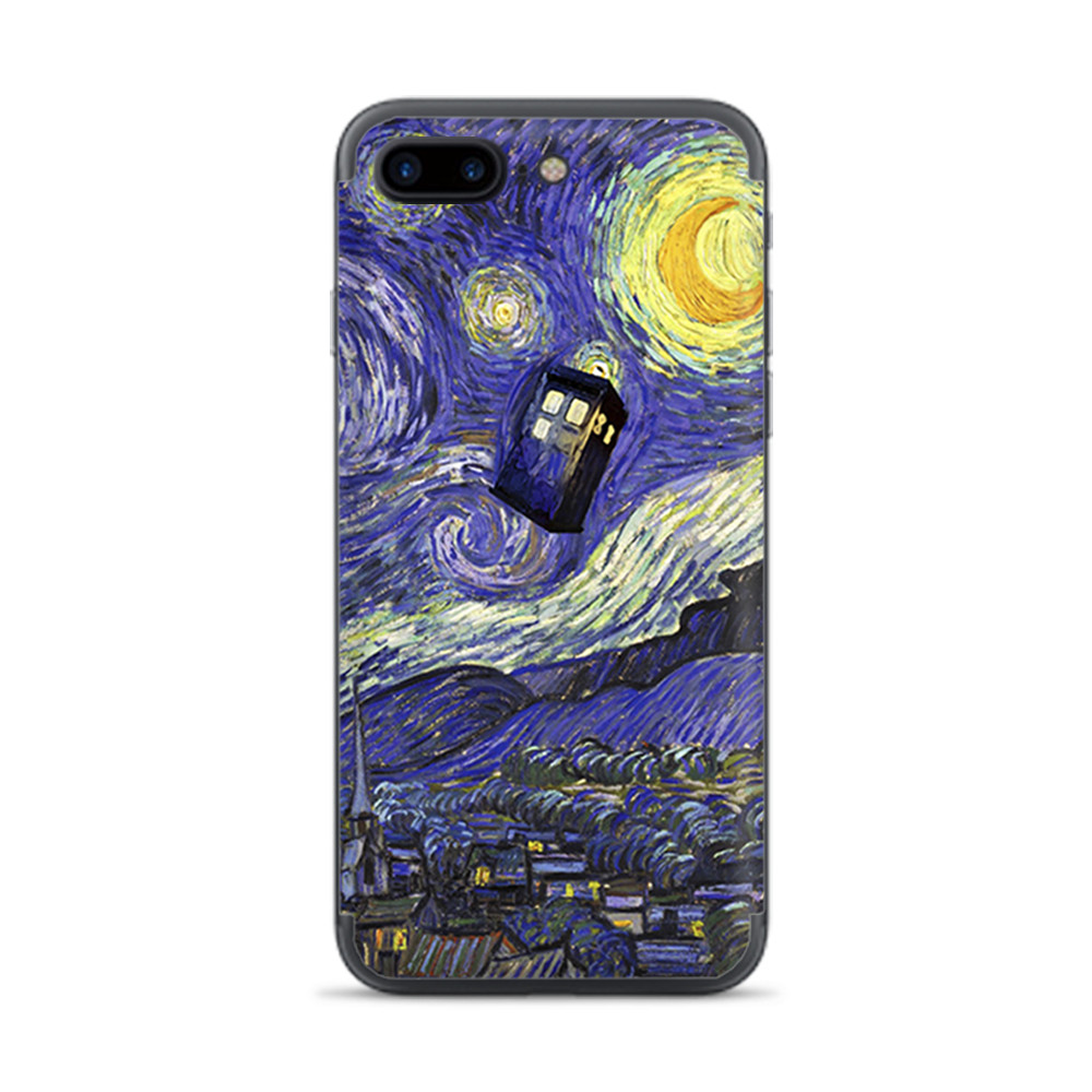 Apple iPhone 7 / 8 Plus Skins Decal Wrap Tardis Starry Night