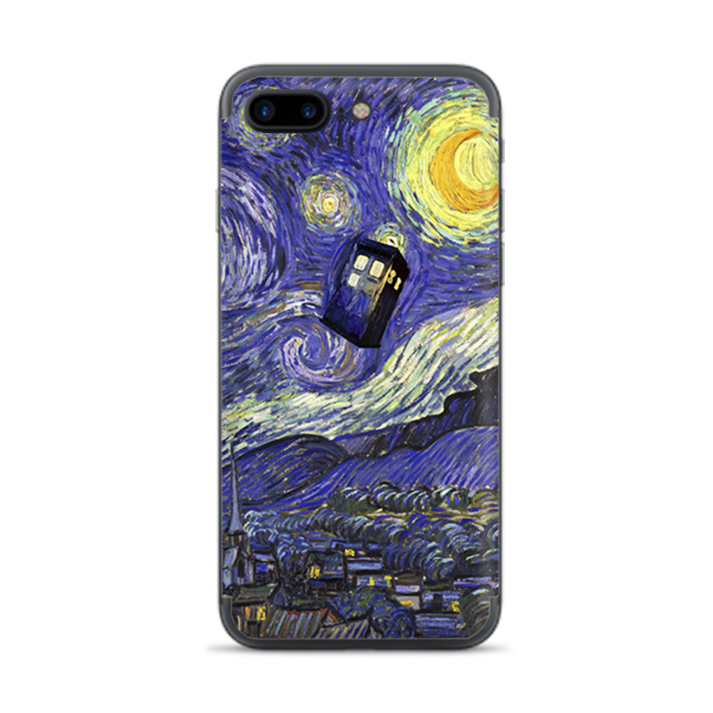Apple iPhone 7 / 8 Plus Skins Decal Wrap Tardis Starry Night