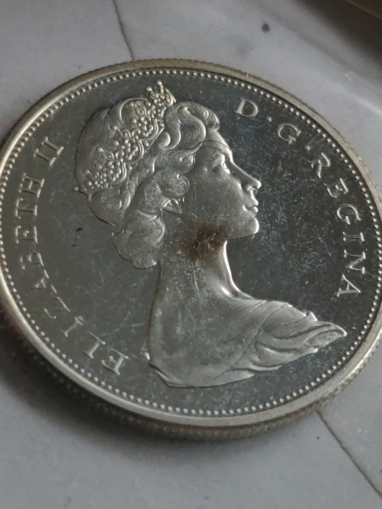 1965  CANADA   PROOF-LIKE  SILVER HALF DOLLAR