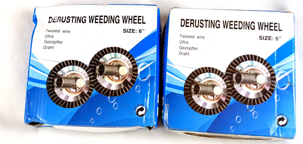New Derusting Weeding Wheel Size 6" Twisted Wire.  New  Opened Box