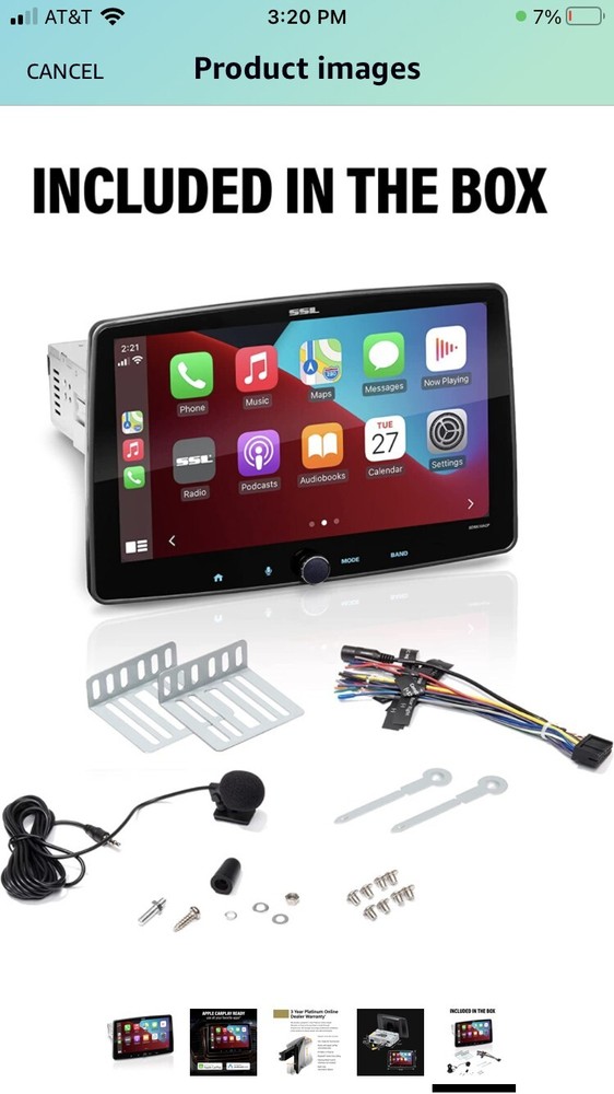 Sound Storm SDML10ACP Single Din Chassis, Detachable 10in Touchscreen