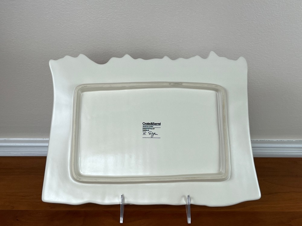Crate & Barrel Asparagus 12" Platter Designed by Barbara Eigen