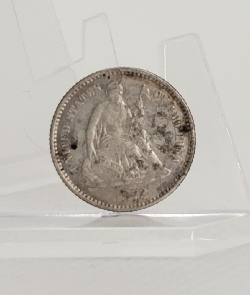 1872 Seated Liberty Half Dime, circulated