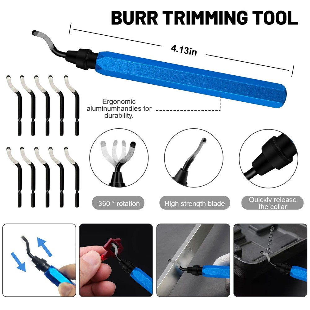 212Pcs 3D Printer Tool Kit with 3D Printer Bring Tool Includes Deburring Idea...