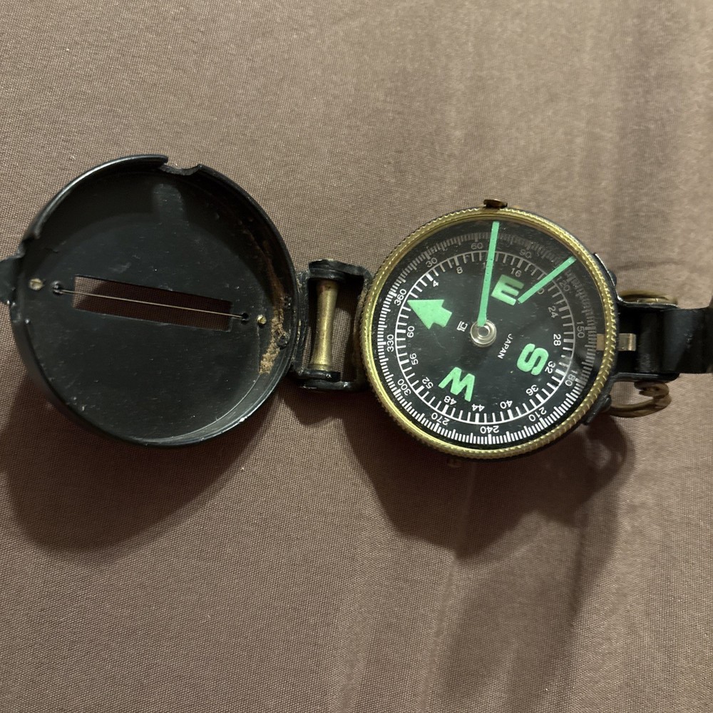 Vintage Engineer Directional Pocket Compass - Black