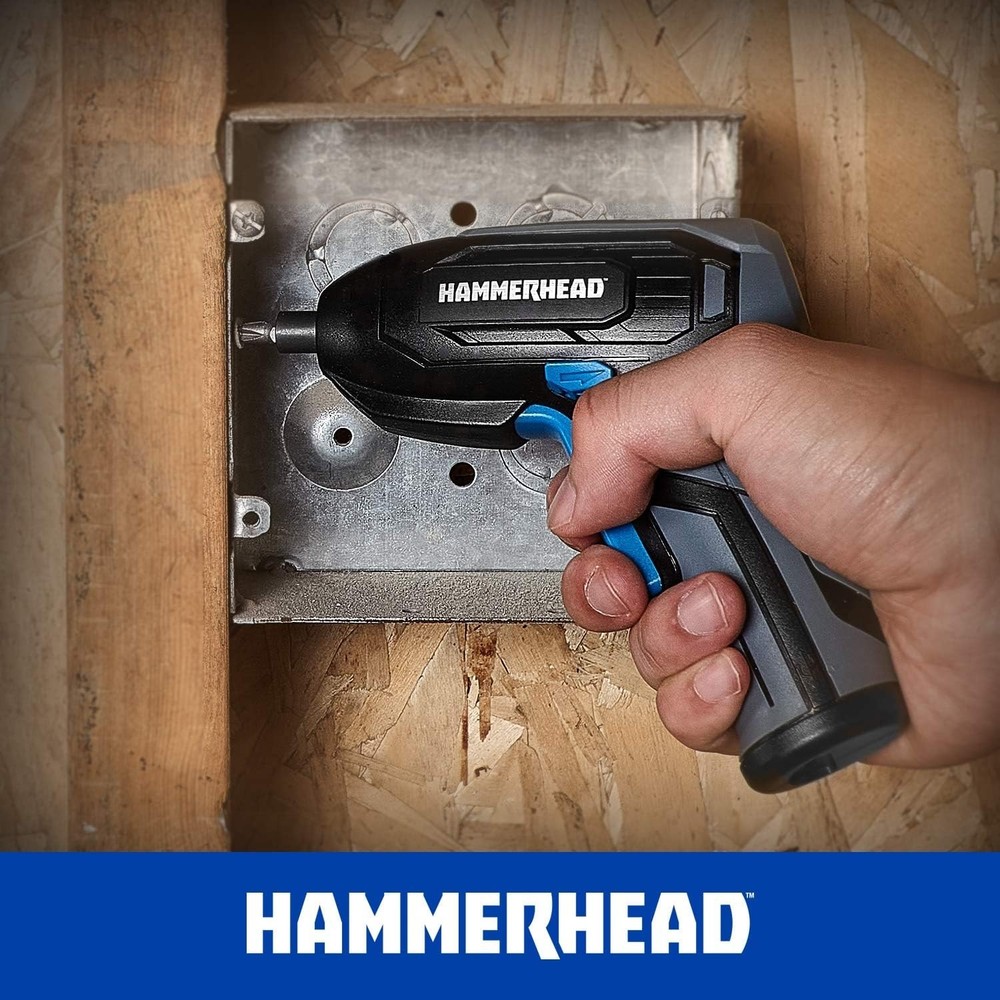 Rechargeable 4V Cordless Screwdriver Kit with 9 Bits & Micro-USB Charging