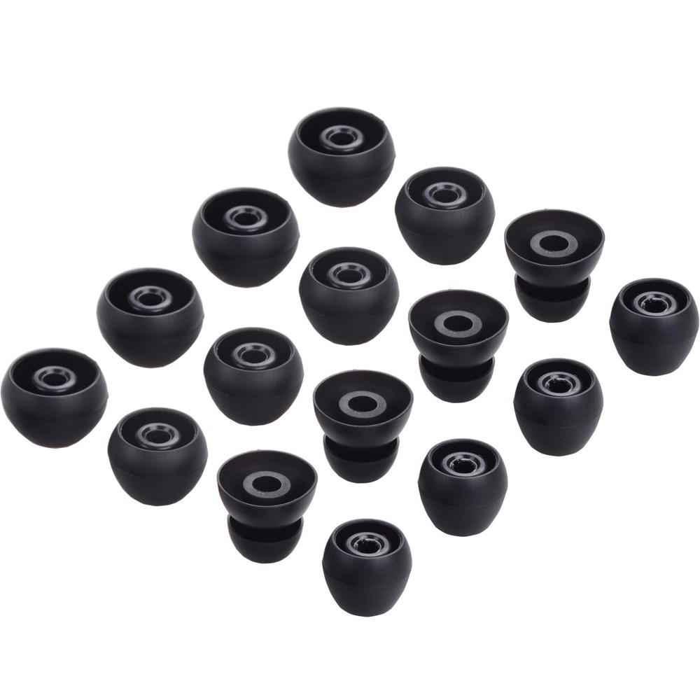 Replacement Eartips Silicone Earbuds Tips Buds Ear Set Accessories for Black