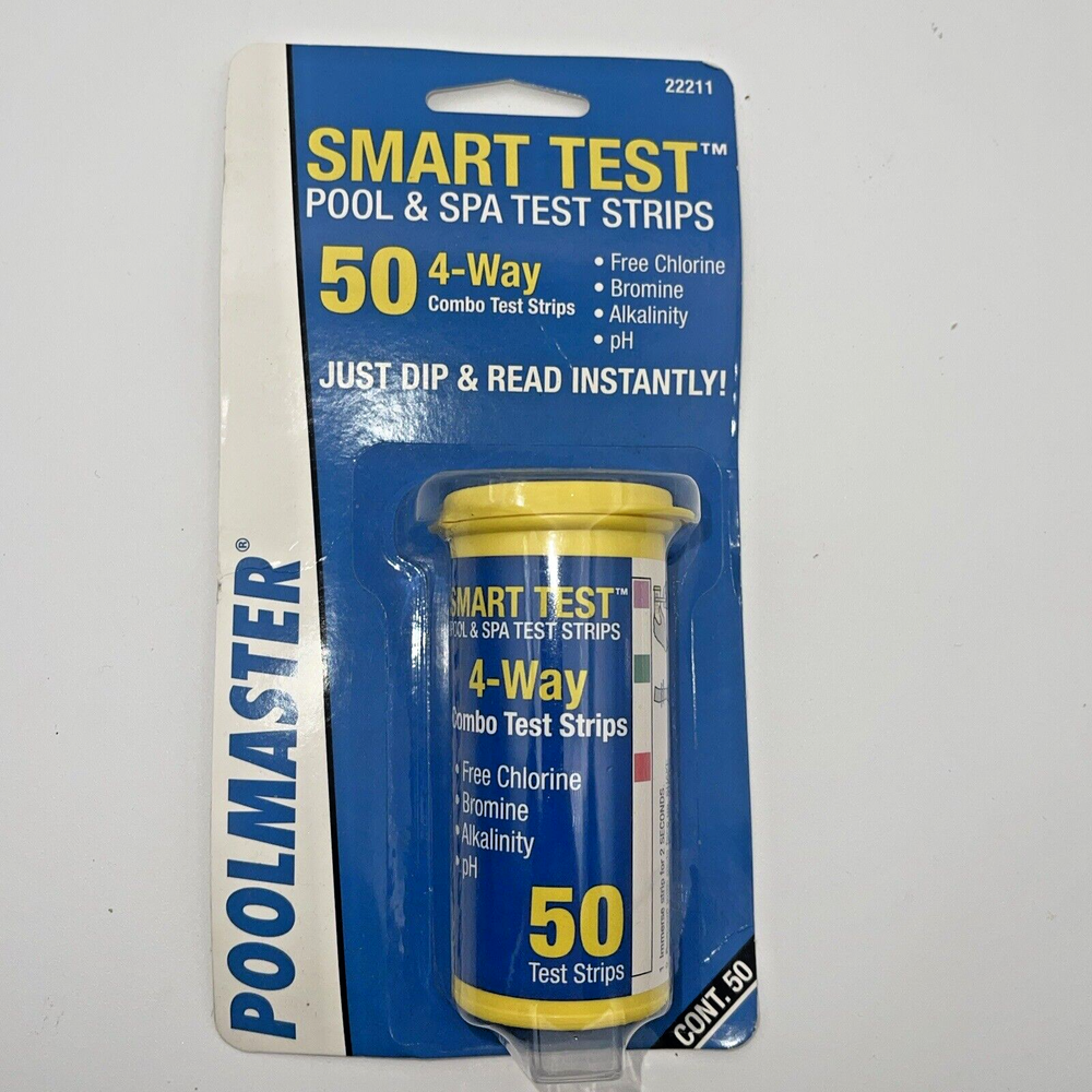 Poolmaster 22211 Smart Test 4-Way Pool Test Strips -NIB