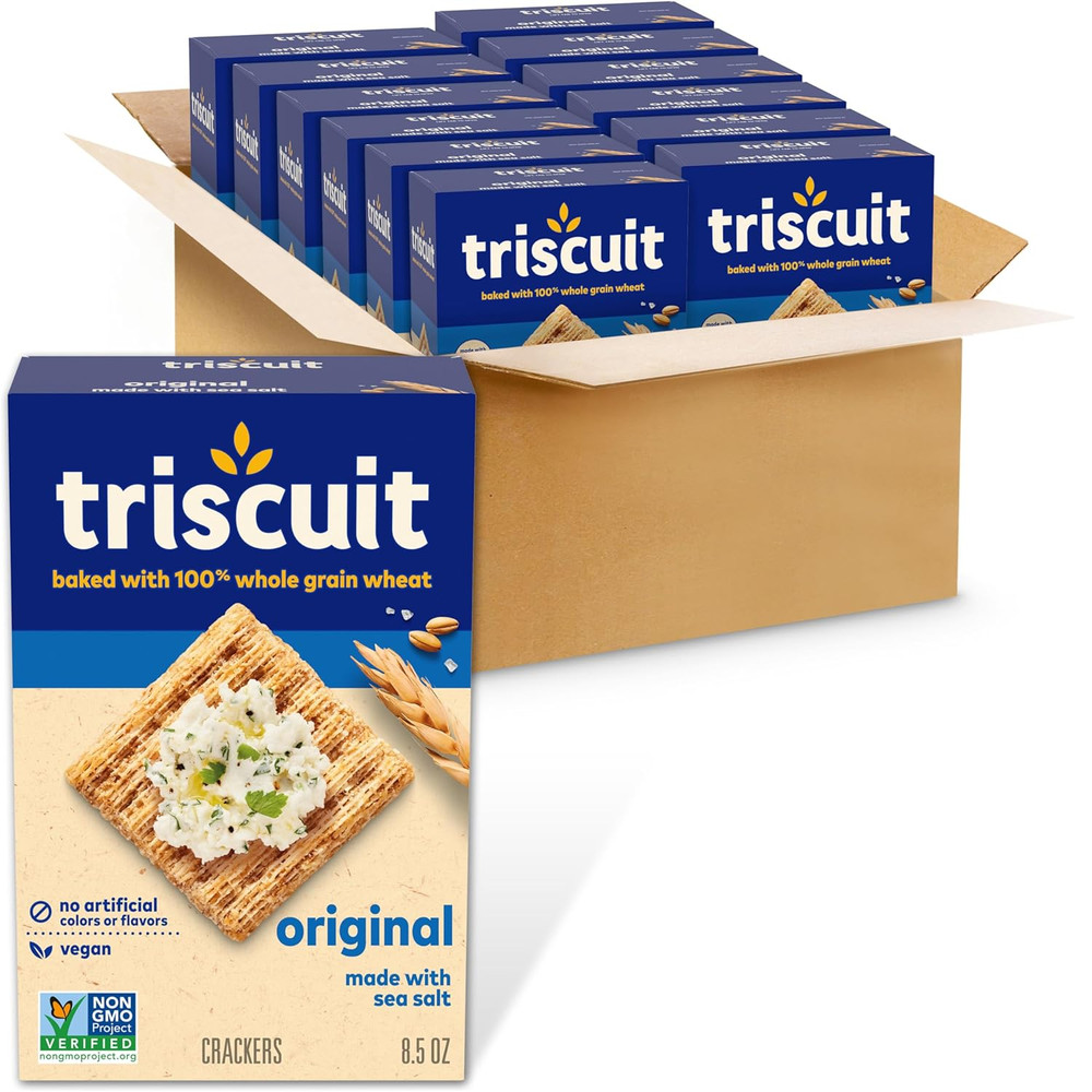 Original Whole Grain Wheat Crackers, Vegan Crackers, Healthy Snacks, Bulk Lunch