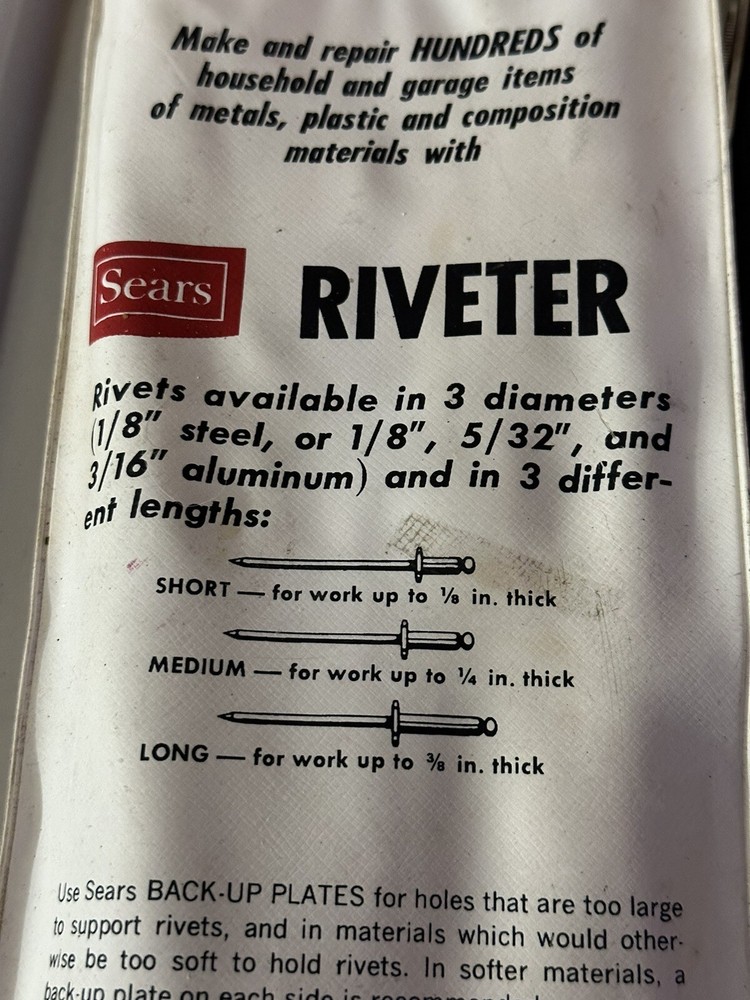 Sears Riveter Tool #74503
